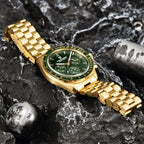 New Classic Men Watch PAGANI DESIGN Golden Green Luxury Quartz Watch For Men Automatic Date Speed Sport Chronograph AR Sapphire crystal Wristwatch Men Local Shipping