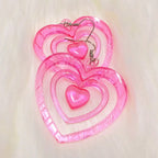 Pink Hollow Design Drop Earrings Cute Style Acrylic Jewelry Daily Wear Accessories Women Fashion Gift mbzr
