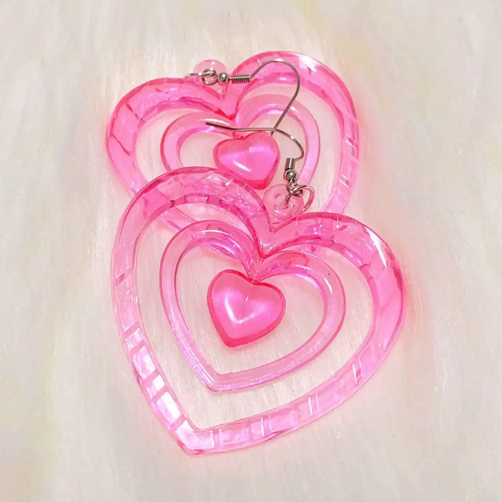 Pink Hollow Design Drop Earrings Cute Style Acrylic Jewelry Daily Wear Accessories Women Fashion Gift mbzr