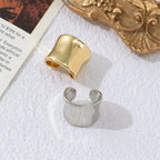 Fashion Women Piercless Ear Clip Earring Retro Classic Wide C Shape Trendy Earcuff Earrings Simple Daily Party Jewelry Gift