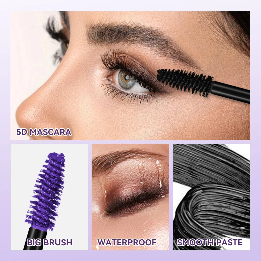 Colorful Eyelash Mascara 5D Three-dimensional Curling Extension Fast Dry Lasting Makeup mbzr