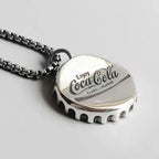 Bottle Cap Necklace Trendy For Men Light Luxury Niche Pendant For Women Ins Hip Hop Titanium Steel Internet Celebrity Couple Jewelry