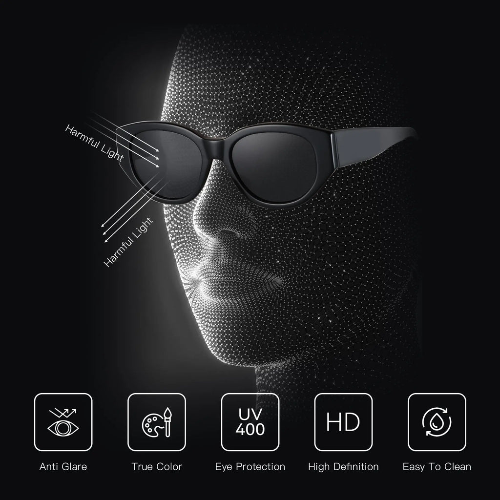 ZENOTTIC Women Polarized Sunglasses Trendy: Classic Sun Glasses Ladies Cat Eye Frame - Retro Cute Shades UV400 Protection