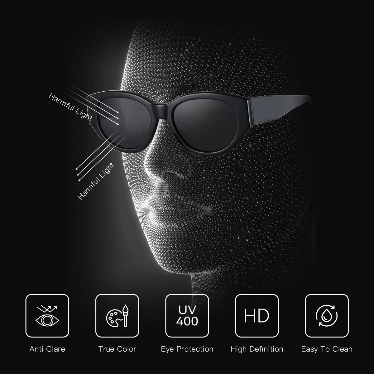ZENOTTIC Women Polarized Sunglasses Trendy: Classic Sun Glasses Ladies Cat Eye Frame - Retro Cute Shades UV400 Protection