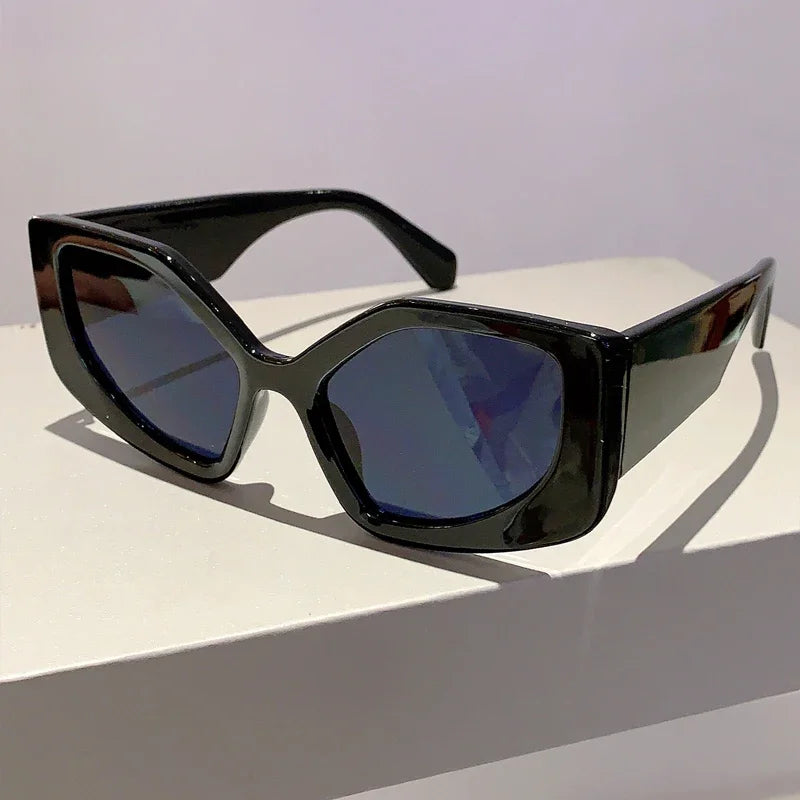 KAMMPT New Polygon Women Sunglasses Vintage Multi Gradient Candy Color Shades 2023 Trendy Brand Designer Travelling Eyewear