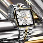 REWARD Original Men's Quartz Watches 30M Waterproof Sport Rectangle Watch for Men