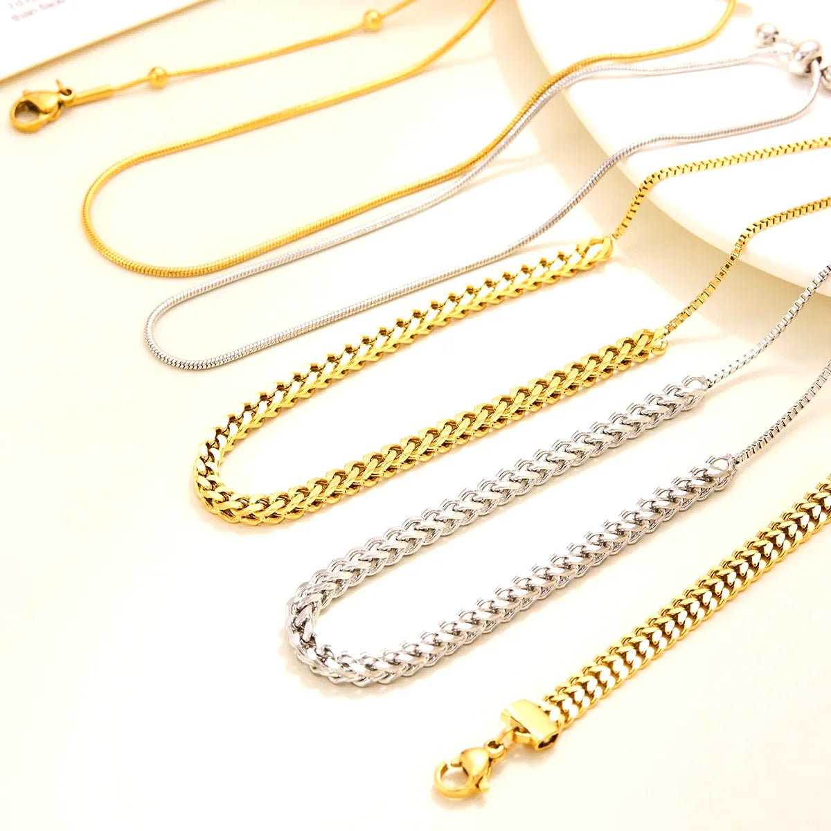 6Pcs Gold Color Multilayer Bracelet Set Boho Retro Thick Twist Cuban Chain Bracelet for Women 2026 Trendy Quality Jewelry Gifts