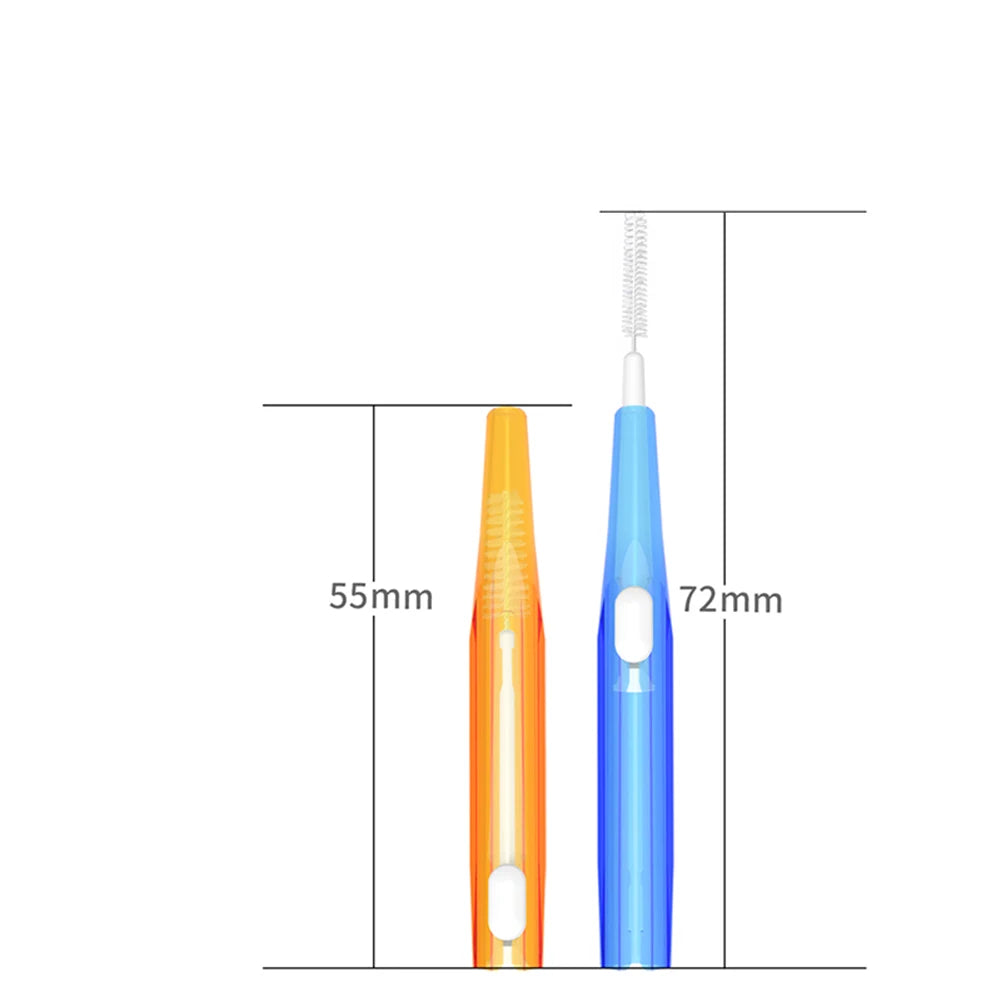60pcs/box Interdental Brushes Dental Teeth Cleaning Orthodontics Oral Care Toothpick Dental Tool Floss Orthodontic Tooth Brush mbzr