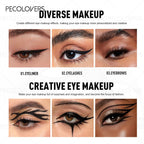 3pcs/Set Glitter Eye Shadow+Mascara +Eyeliner Sharp Headed Shimmer Eyeshadow WaterproofEyelashes Black Liquid Eyeliner mbzr