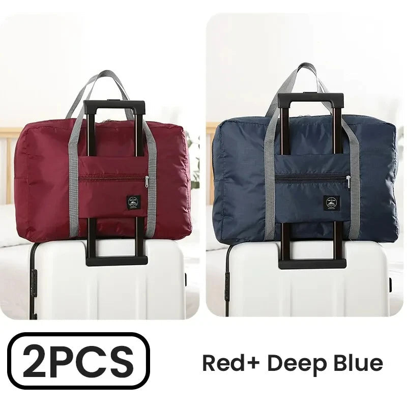 2-Pack Foldable Travel Duffel Bags – Airline Carry-On Tote mbzr