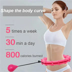 Smart Weighted Hula Hoop For Adults Weight Loss 47 Inch Waist 24 Detachable Links Fitness Hoop For Women And Beginners mbzr