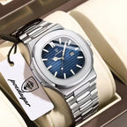 POEDAGAR Luxury Square Men’s Quartz Wristwatch Waterproof Luminous Date Stainless Steel Man Clock Business Sports Watches For Men Casual Male Reloj mbzr