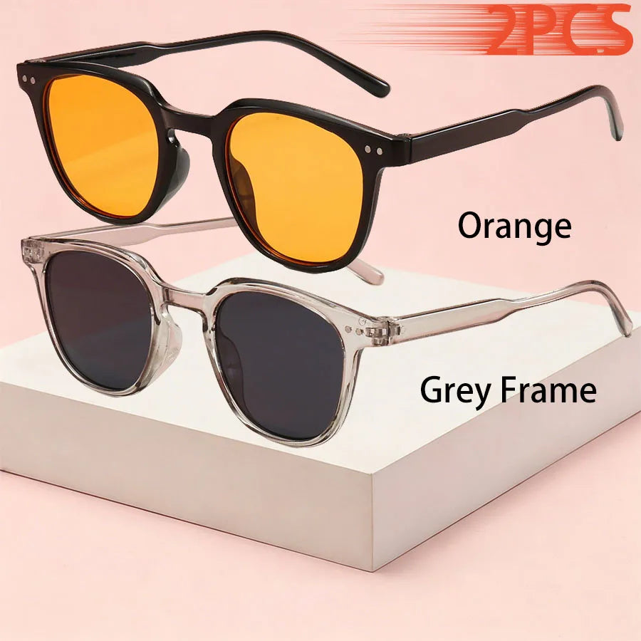 1-2PCS Fashion Small Round Unisex Cartier Glasses Blush Gradient Lenses Sunglasses For Women Men Classic Metal Decoration Sun Glasses Outdoor Driving Shade Sunglasses