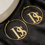 Custom Earrings Personalised 18K Gold Plated Stainless Steel Hoop Large Earrings For Women 2026 Trend Beautiful Women Jewelrys