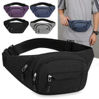Multi-Pocket Fanny Pack for Men Women, Oxford Fabric Waist Bag, Outdoor Sports Crossbody Chest Bag, Running Cycling Phone Pouch
