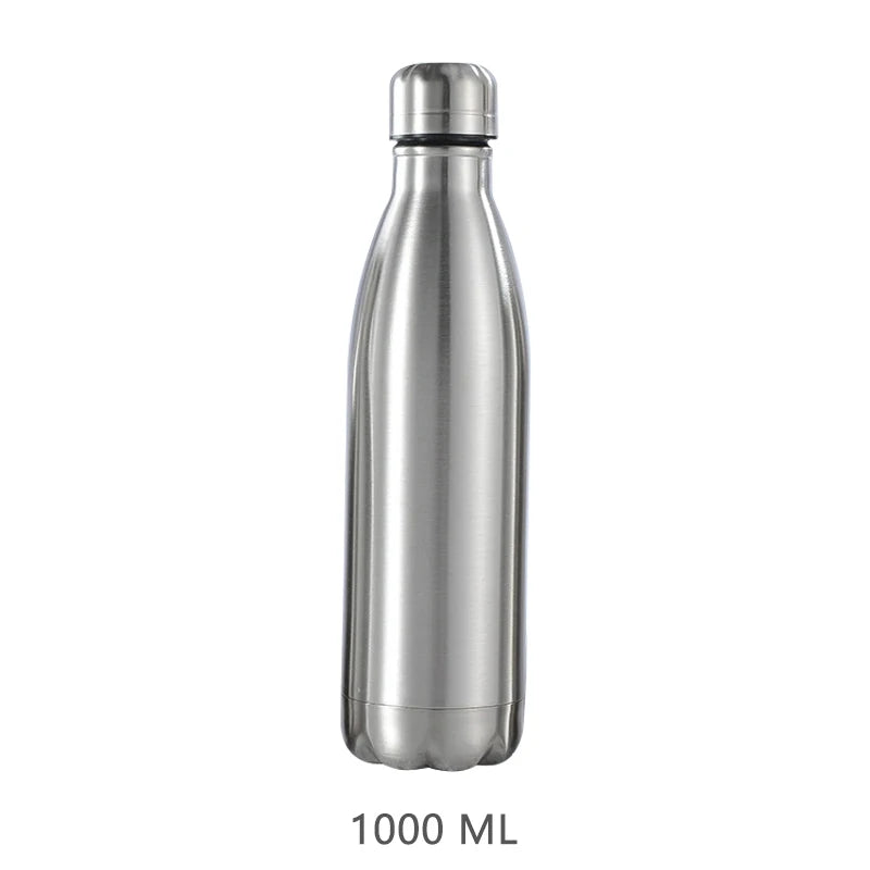 Stainless Steel Water Bottle 1 Liter Free Shipping Items, Drink Bottle for Sport Travel Cups,  500 750 1000ml Water Bottles mbzr