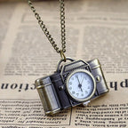 classic retro camera backpack keychain pendant watch for male and female students cartoon cute accessories