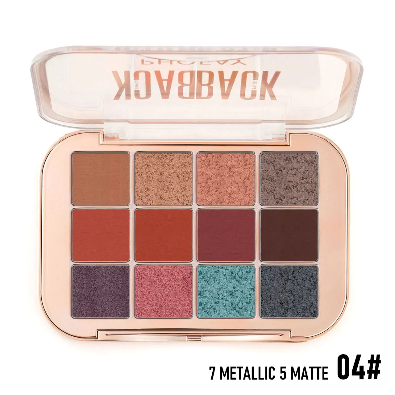 12-Color Eyeshadow Palette with Pearl, Fine Sparkle, Layerable Shimmer, Bright Glitter, and Vibrant Colors New mbzr