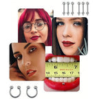 Stainless Steel Piercing Kit 14G/16G Belly Button Piercing Kit Septum Piercing Kit Lip Tongue Nipple Ear Piercing Kit