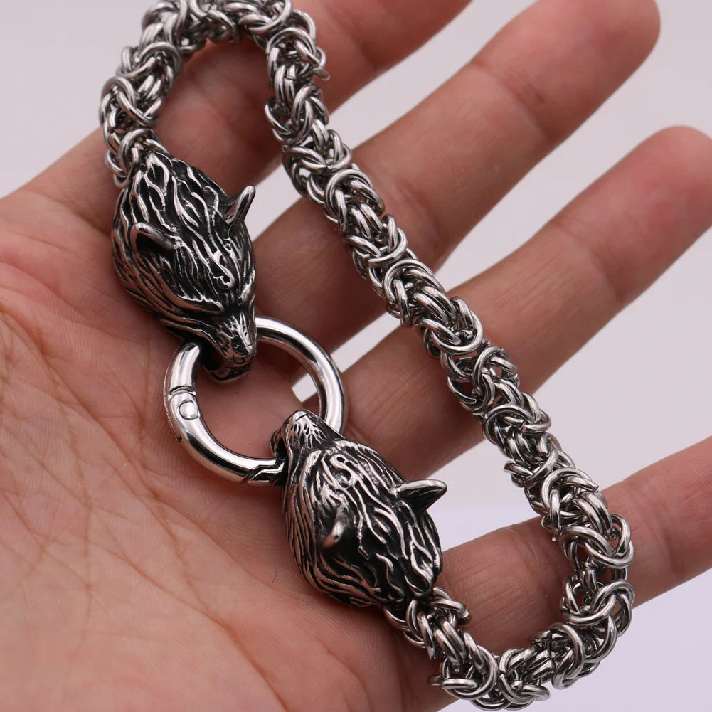 New 316L Stainless Steel Hip Hop Skull Wolf Head Dragon Bracelet Jewelry