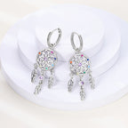 MULA 925 Sterling Silver Earrings for Women's Wedding Birthday Party Fashion Jewelry Gifts Zircon Starry Crystal Hoop Earrings