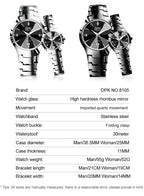 OPK Couple Watches For Lovers Rhombus Mirror Diamond Calendar Stainless steel Waterproof Wristwatch for Couple Reloj de pareja mbzr