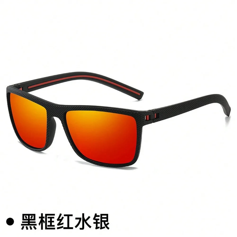 Men's Rectangular Classic Driving Sunglasses, Lightweight UV Protection for mbzr