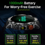 SENBONO AMOLED Smart Watch for Men 1100mAh Battery 25+Day Use Time Compass IP68 Waterproof Sport Men‘s Smartwatch for Men Women