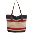 MOJOYCE Straw Shoulder Bag Large Capacity Summer Beach Crossbody Bag mbzr