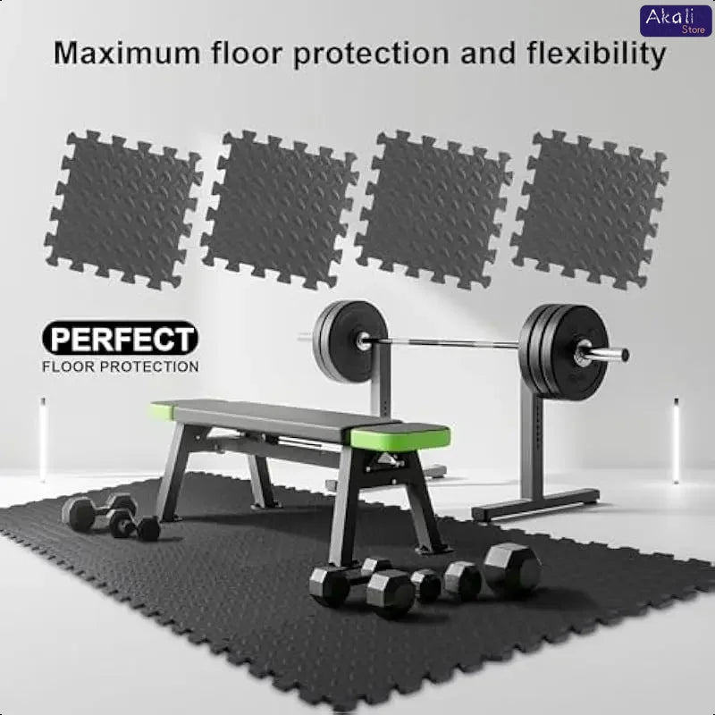 EVA Interlocking Foam Floor Tiles 30x30cm Non-Slip Gym Mat Puzzle Flooring for Home Workout Yoga Equipment Protection 4/16Pcs mbzr
