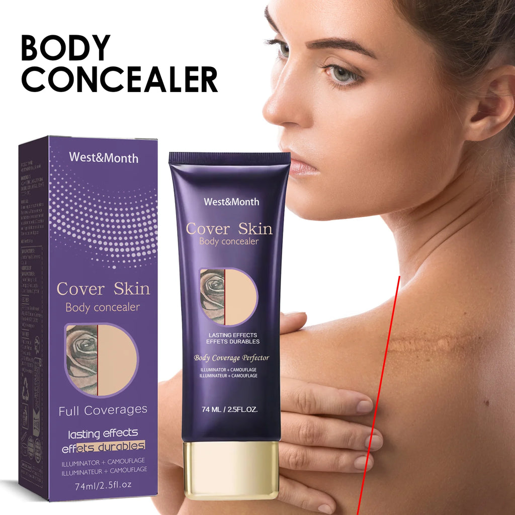 74ml Natural Tattoo Concealer Long Lasting Waterproof Tattoo Scars Cover Cream Body Coverage Makeup Foundation Cream For Women mbzr