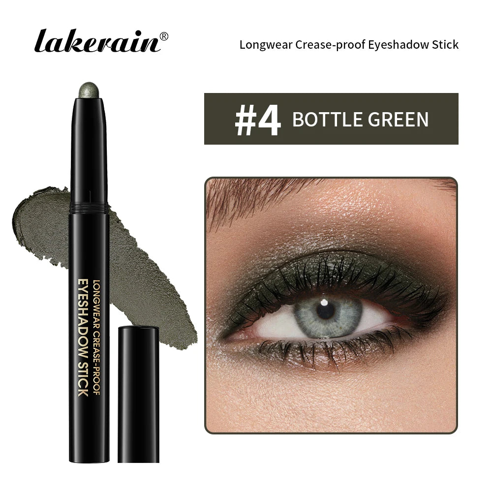 Lakerain Eyeshadow Stick Shimmer and Matte Long Lasting Waterproof Highlighter Metallic Glitter Eye Shadow Pencil Cosmetics mbzr