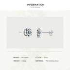 Modian Sparkling Clear CZ Stud Earrings 925 Sterling Silver Round Zirconia 4MM 5MM 6MM 7MM Earrings For Women Wedding Jewelry mbzr