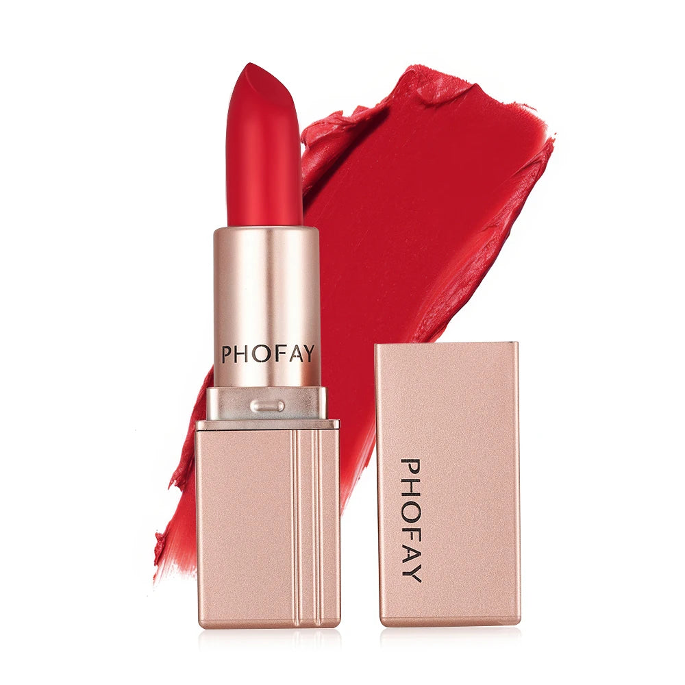 PHOFAY 8--Color Matte Lipstick: Velvet Lip Color, Smooth, Waterproof, Long-Lasting Color Lip Makeup mbzr
