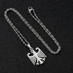 2025 Trendy US EU Hot Sale Stainless Steel Germany Eagle Pendant Necklace Unisex Couple Ethnic Style Patriotic Jewelry Gift