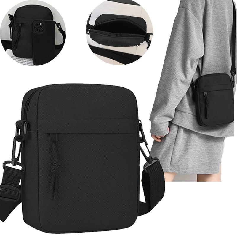 Men's and women's single-shoulder bags, crossbody bags, solid-colored single-shoulder small bags, lightweight mobile phone bags mbzr