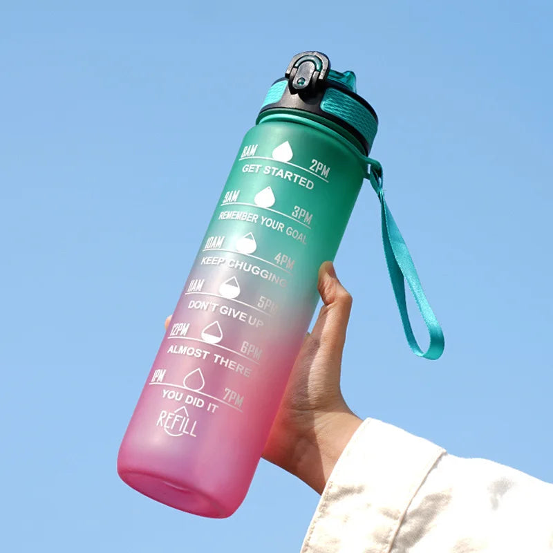 BPA Free Leak Proof Sports Water Bottle - High Quality Portable Shatterproof Cup for Hiking Travel Gym 1000ml mbzr