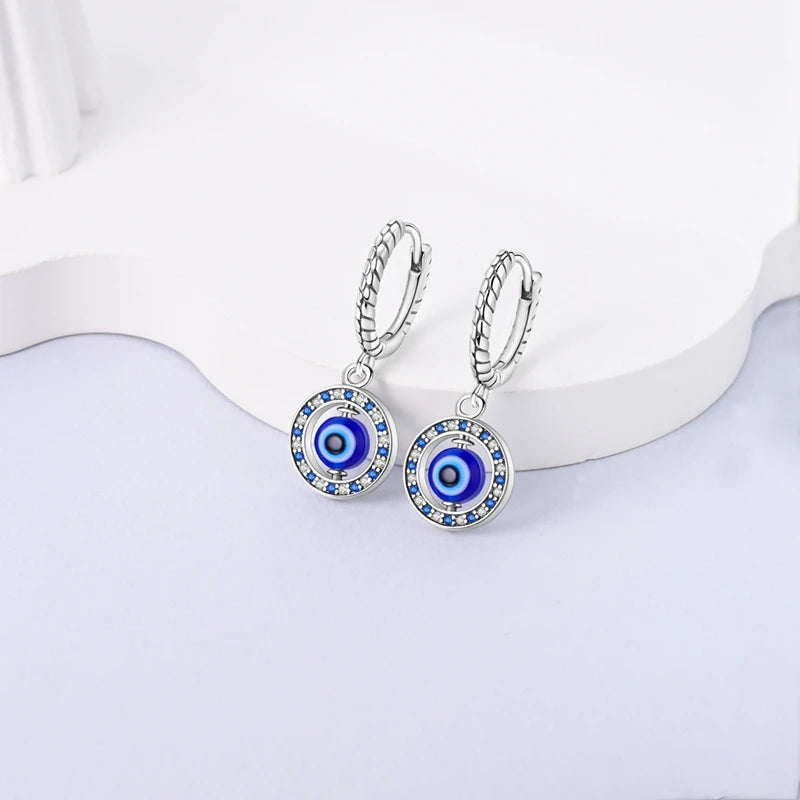 MULA 925 Sterling Silver Earrings for Women's Wedding Birthday Party Fashion Jewelry Gifts Zircon Starry Crystal Hoop Earrings
