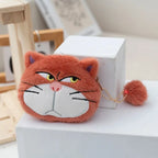 Cute Cartoon Cat Plush Coin Purse Keychain Earphone Storage Bag Backpack Hangings Ornament Gifts mbzr