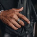 Dragon Scale Anxiety Ring for Men Cool Stainless Steel Snake Dragon Scales Rings Fidget Ring Silver Color  Men Gift