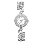 Ladies Watch Quartz Ultra thin full diamond case Arabic numerals scale full diamond cygnet decorated watch band Ladies bracelet