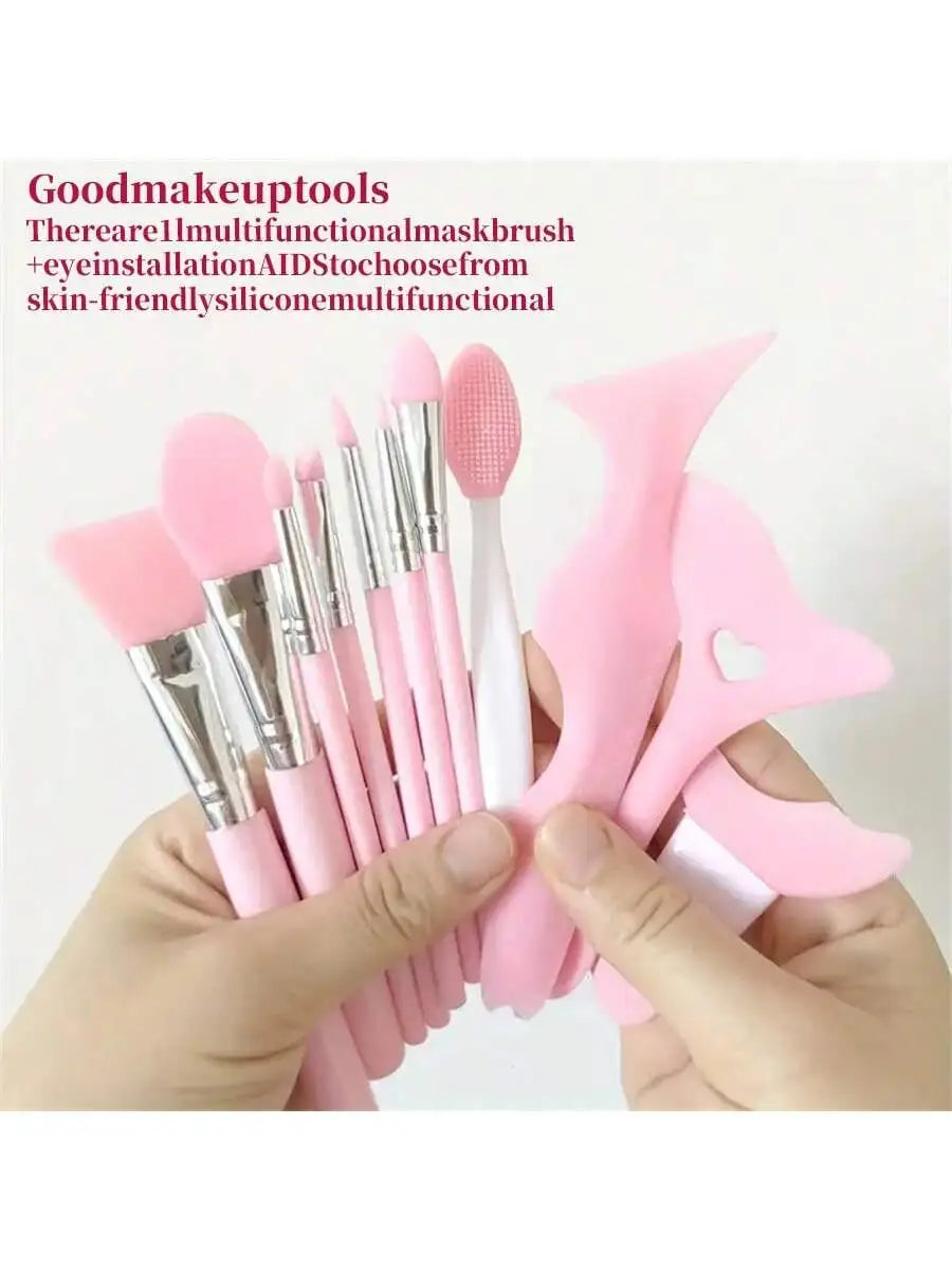 4 Pieces/Set Of Multi-Functional Eye Makeup Tools, Silicone Eyeliner Template, Mascara Mask Eyeshadow Applicator, Lipstick Applicator, Guide Wing Eyeliner Tool, Nose Cleaner, Blackhead Brush, Suitable For Beginners Silicone E mbzr