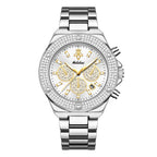 YaLaLuSi Men Women Fashion Watch, Waterproof Sports Bling Diamond Chronograph Wristwatch, Gold Band, Free Shipping