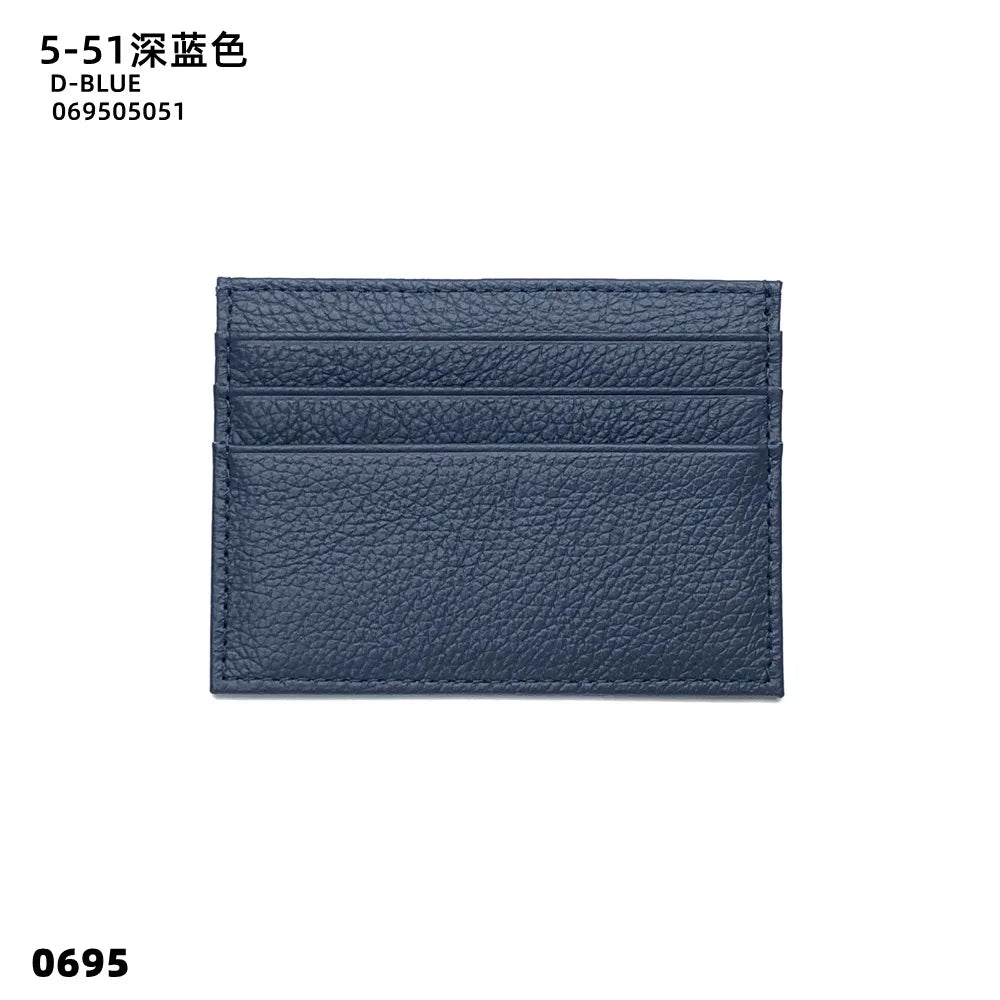 Cowhide Card Holder Woman Man Fashion Slim Mini Card Bag Genuine Leather Engrave Name Luxury Casual Purse