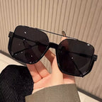 2026 New Man Woman Sun Glasses High Quality UV400 Sunglasses Unisex Double Beam Design Half-Frame Sunnies Fashion Versatile Shade Square large Frame Sunglasses