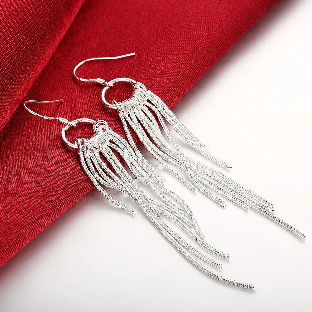 Top Quality 925 Sterling Silver Earrings Simple Round Circle Hoop Earrings For Woman Fashion Wedding Engagement Charm Jewelry mbzr