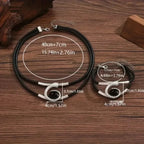 Exaggerated Spiral Snail Ear Studs Necklace Bracelet Ring Bohemian Jewelry Set for Women Elegant Beach Style Accessories