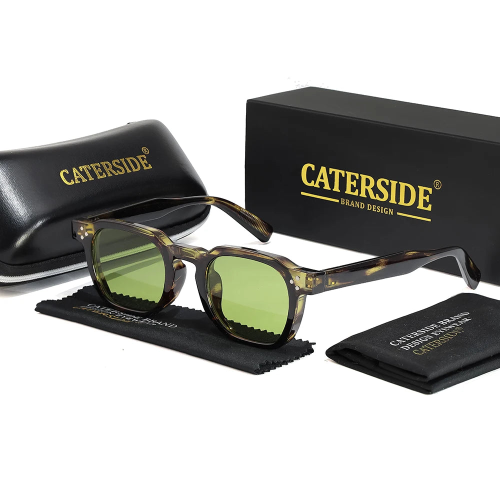 CATERSIDE Retro Men's Sunglasses Brand Design Square Fashion Sun Glasses Women's Outdoor Travel Party Decoration Eyewear UV400 mbzr