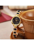 Elegant Red Rhinestone Bracelet Watch For Women Fashion Luxury Gift mbzr