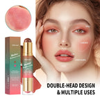 Multiuse Double Head Blush Bronzer Stick Butter Glow & Go Light Glossy Face Contour Blush Stick Long Lasting Waterproof Blusher mbzr